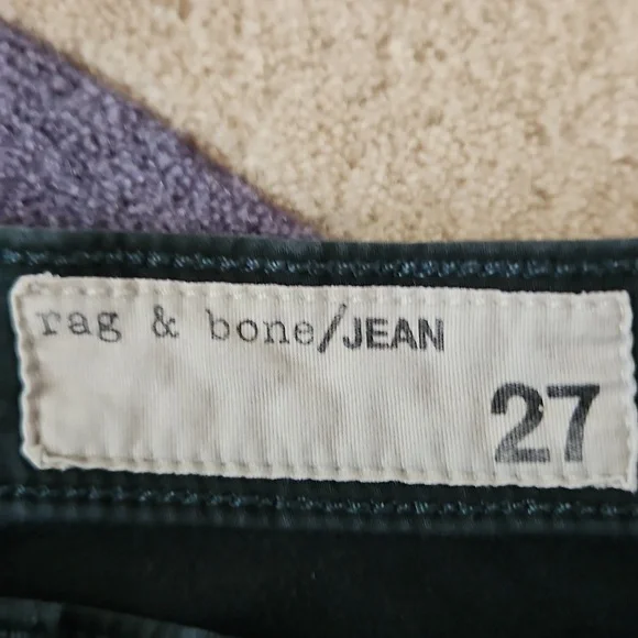 Rag & Bone Dark Green Skinny Leggings Jeans Size 27 - Picture 2 of 7